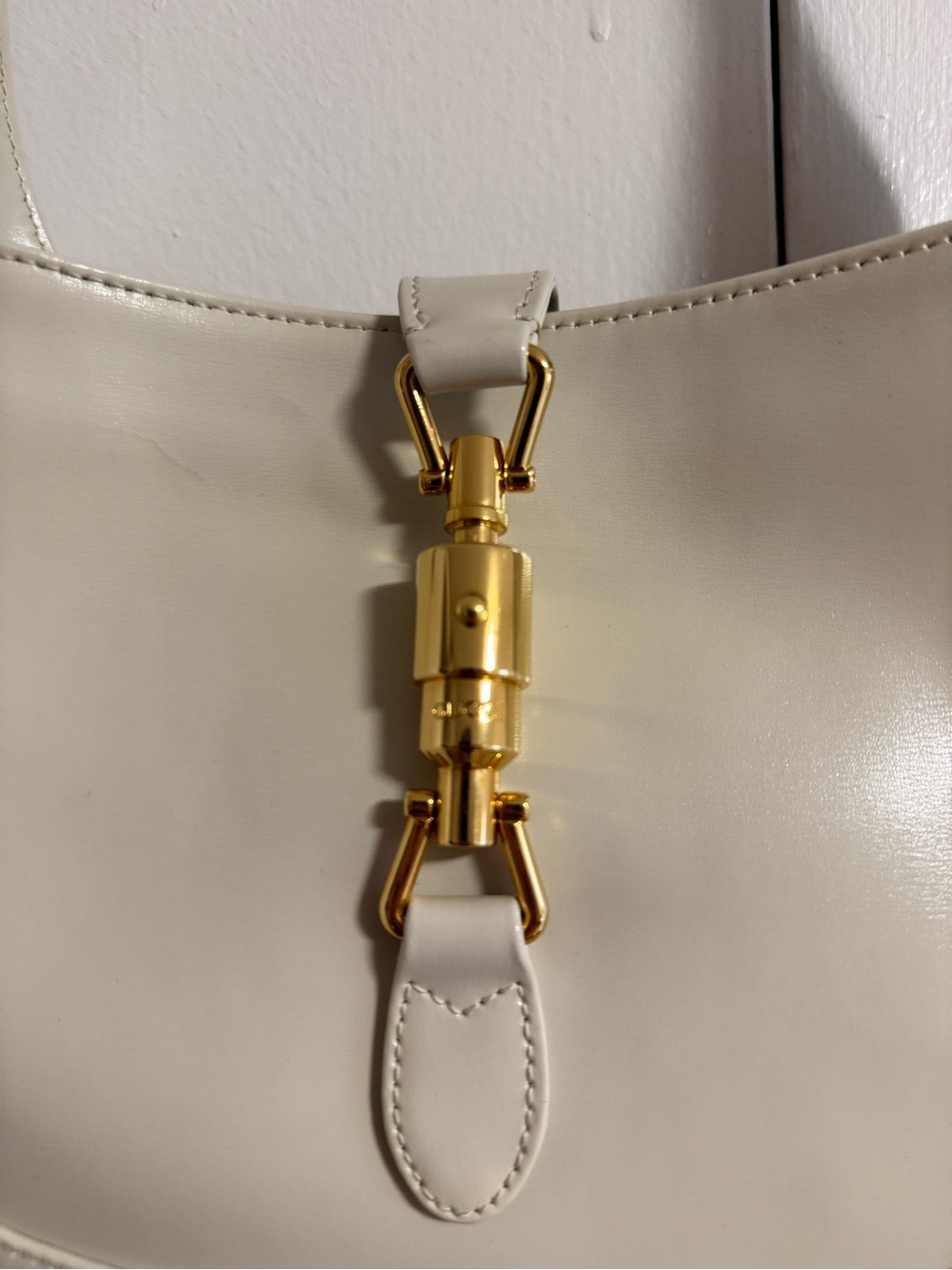 AUTHENTIC Gucci Jackie 1961 Small Bag in Mystic White with Gold Piston Lock - Picture 9 of 9